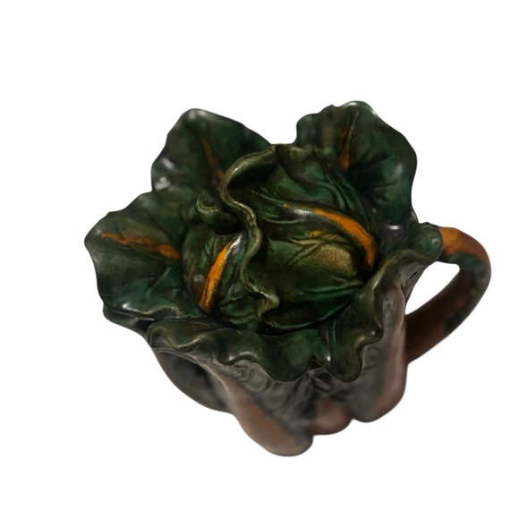 Bok Choy Leaf Ceramic Tea Pot | Vintage Decor - Picture 4 of 9